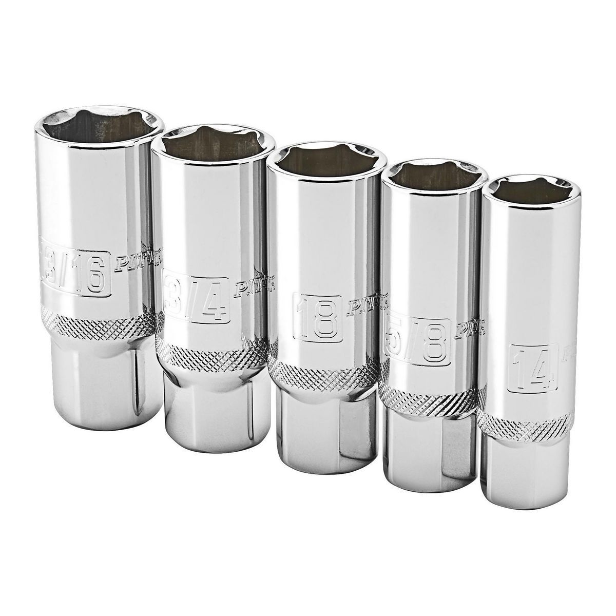 3/8 in. Drive SAE and Metric Spark Plug Socket Set, 5-Piece T1307
