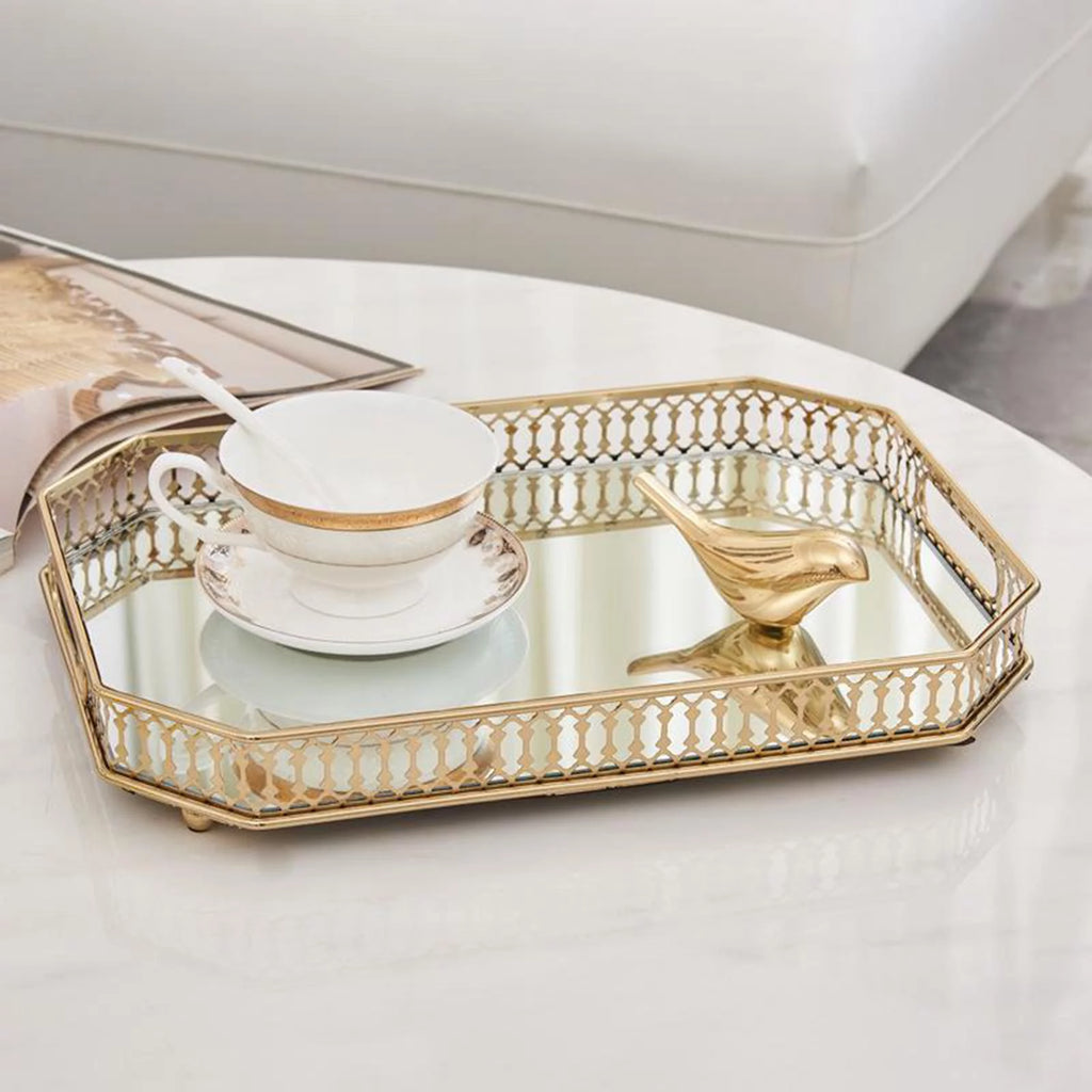 Gold Mirror Tray V685