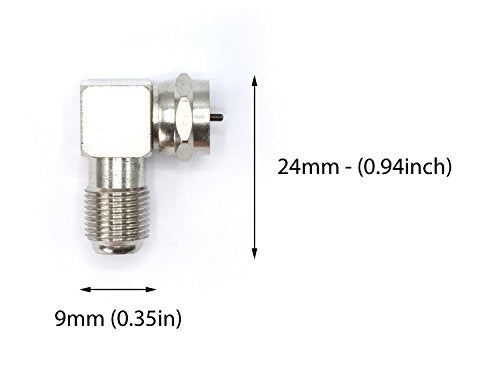 4 Pack 90 Degree Coaxial Cable Connector X806