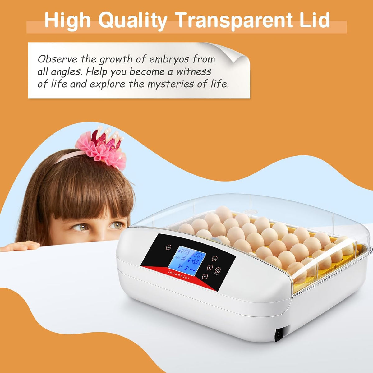 Automatic Egg Incubator with Humidity Control for Chickens S717894