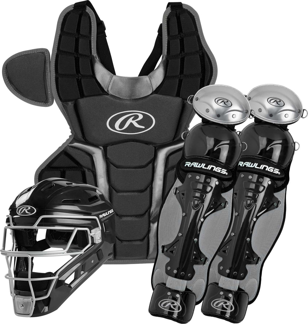 Adult Catcher's Box Set Black/Silver F387525