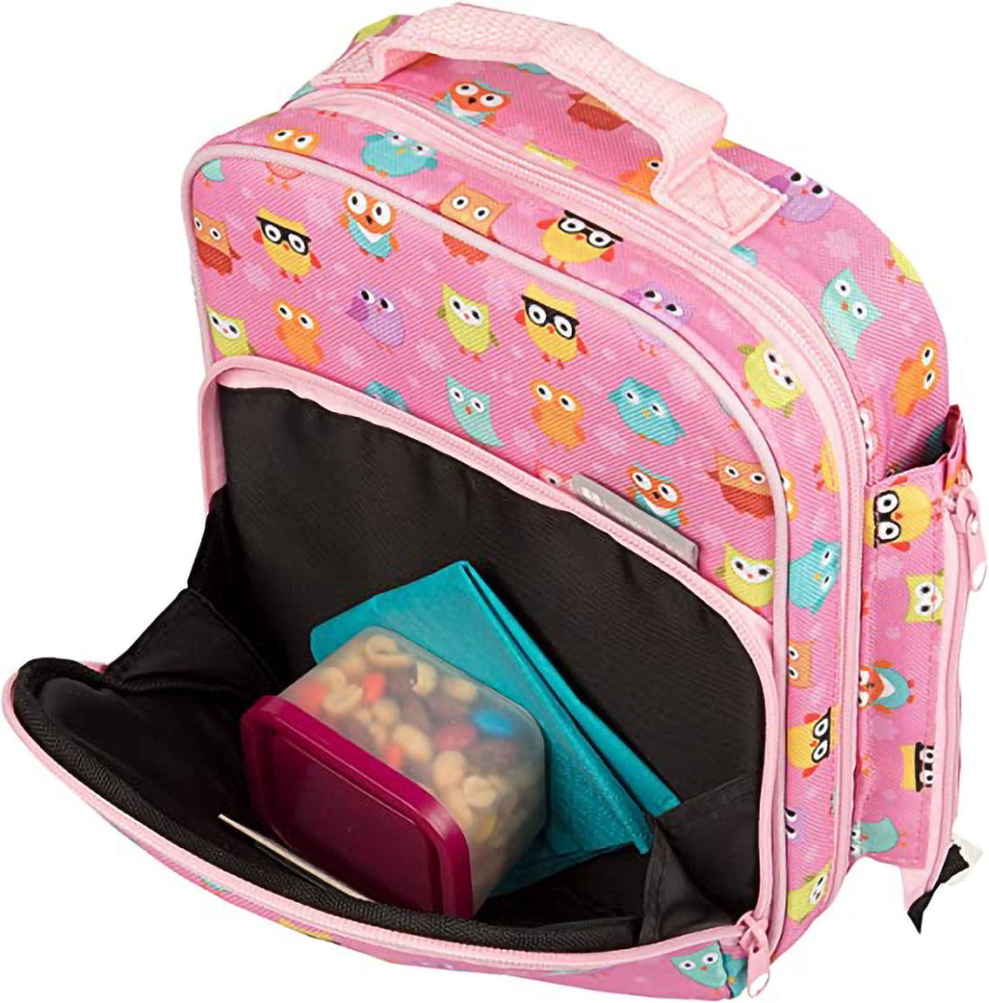 (2 pack) Insulated Lunch Box Tote with Snack Pocket and Water Bottle Holder X503