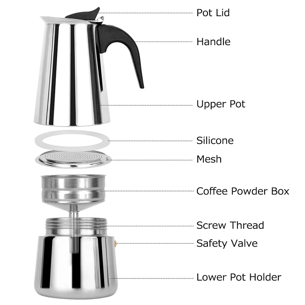 Stainless Steel Portable Electric Coffee Maker Z696