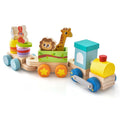 Wooden Stackable Train Set with Animal Toys & Locomotive E857239