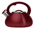 Stainless Steel Whistling Kettle, 2.5 Quarts, Matte Red B4033