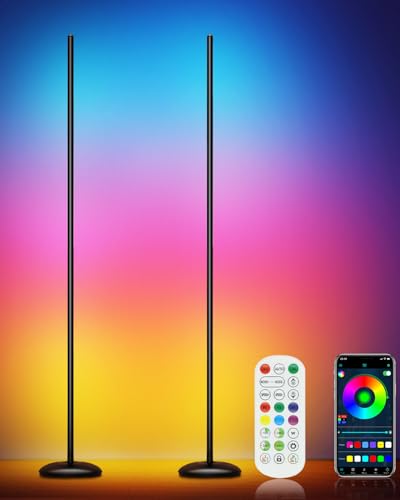 Corner Floor Lamp, Smart RGB LED Color Changing Standing Lamp R790