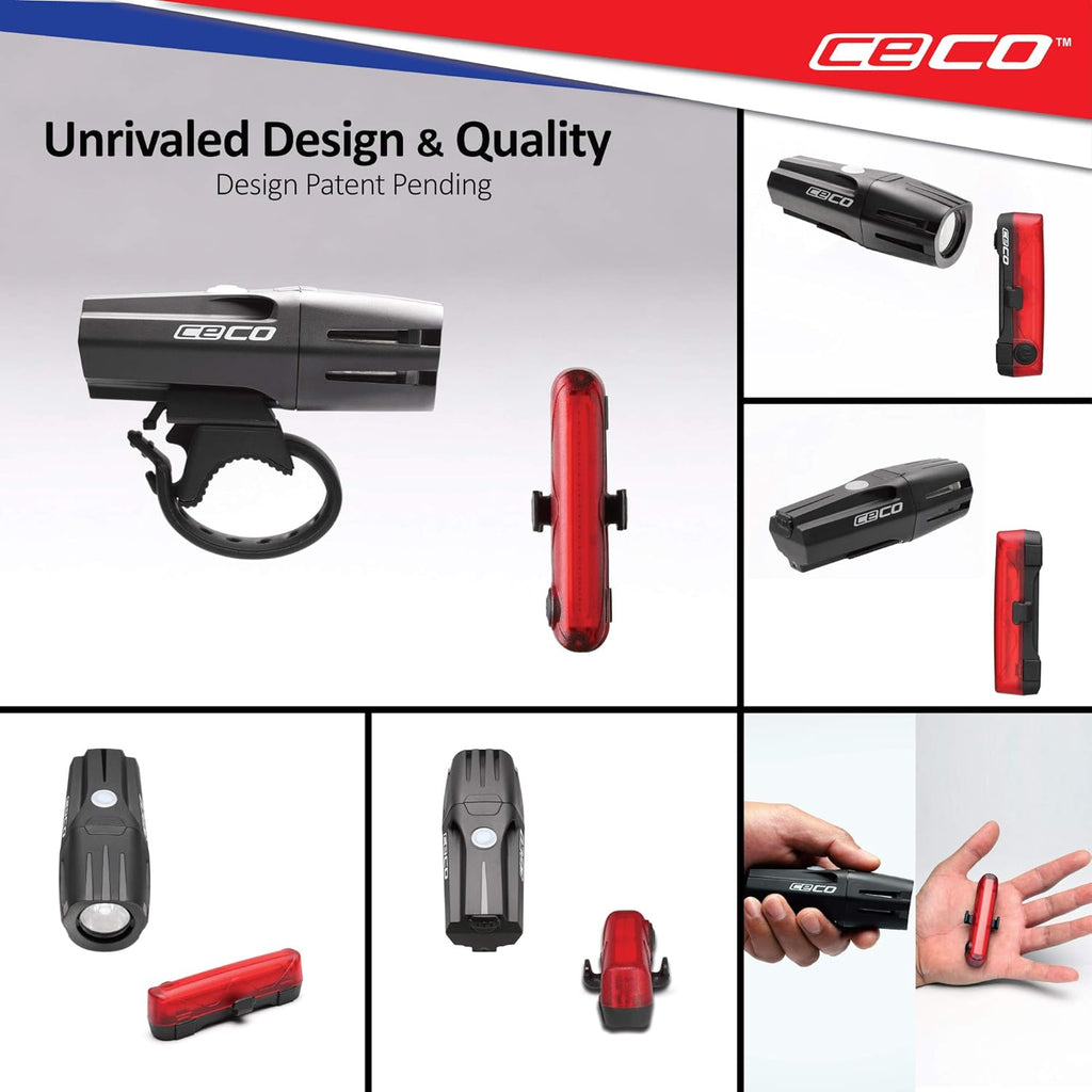 USB Rechargeable Bike Light Set, Pack of 2 G60502