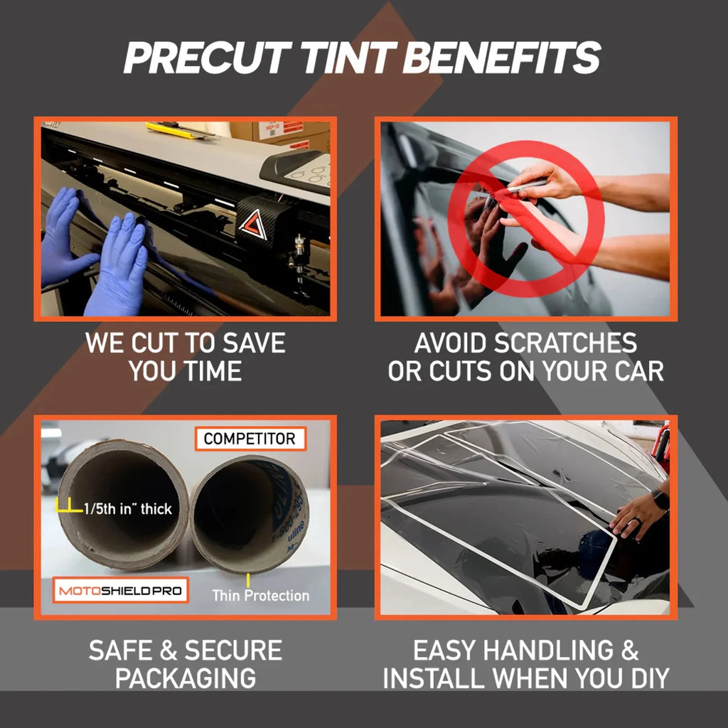 Precut Ceramic Window Tint Film for 2014-2018 Chevrolet Silverado 1500 Crew Cab Front Windshield 50% L6205