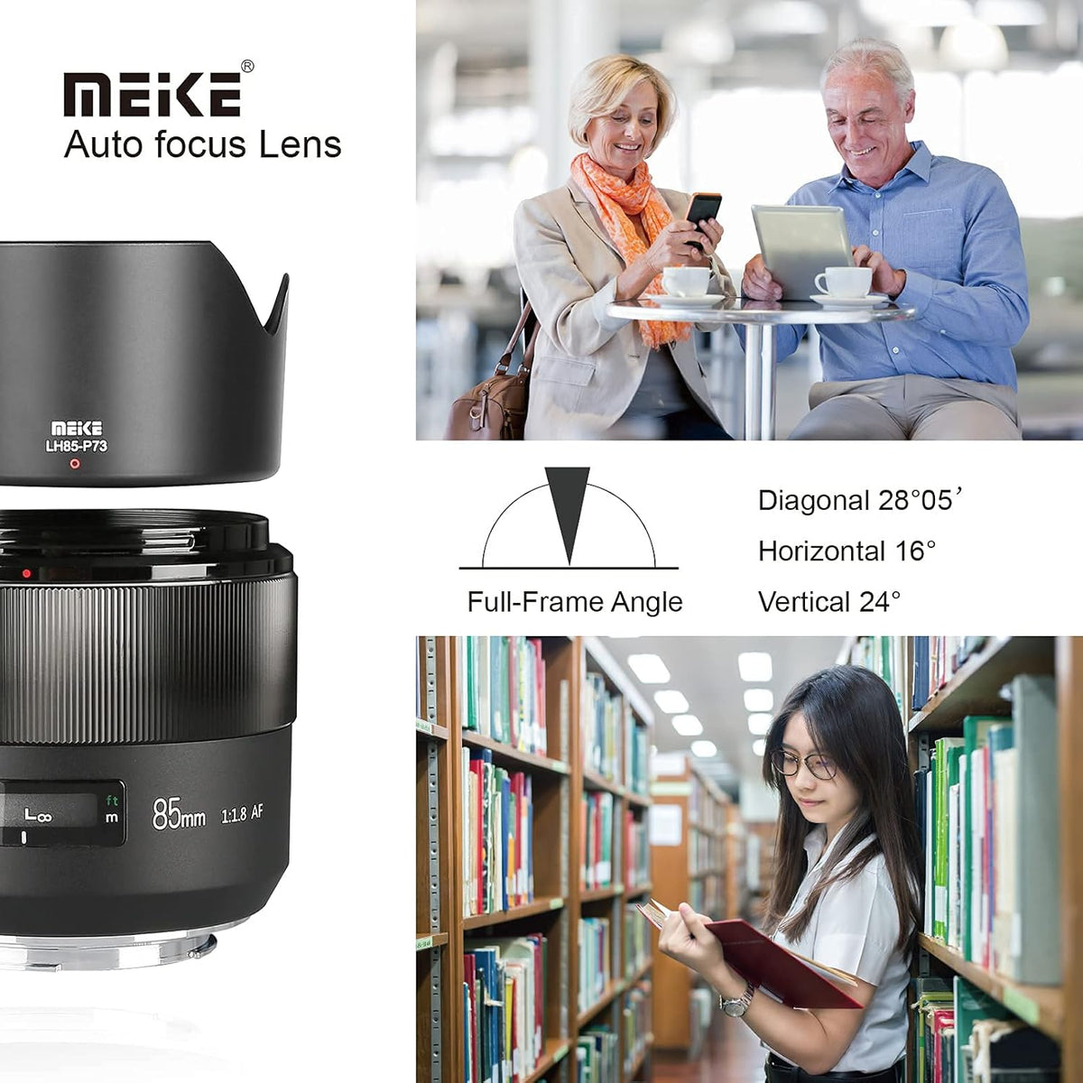 85mm F1.8 Full Frame Auto Focus Lens for EF Mount Digital SLR Cameras K358