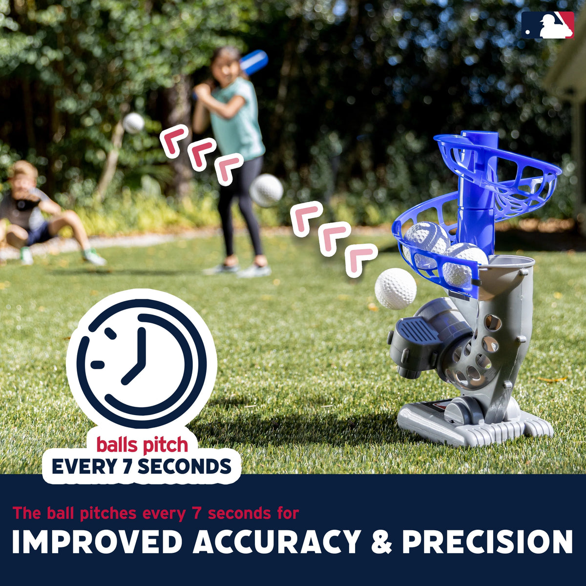 Kids Baseball Pitching Machine Height Adjustable 6 Plastic Balls Z10920