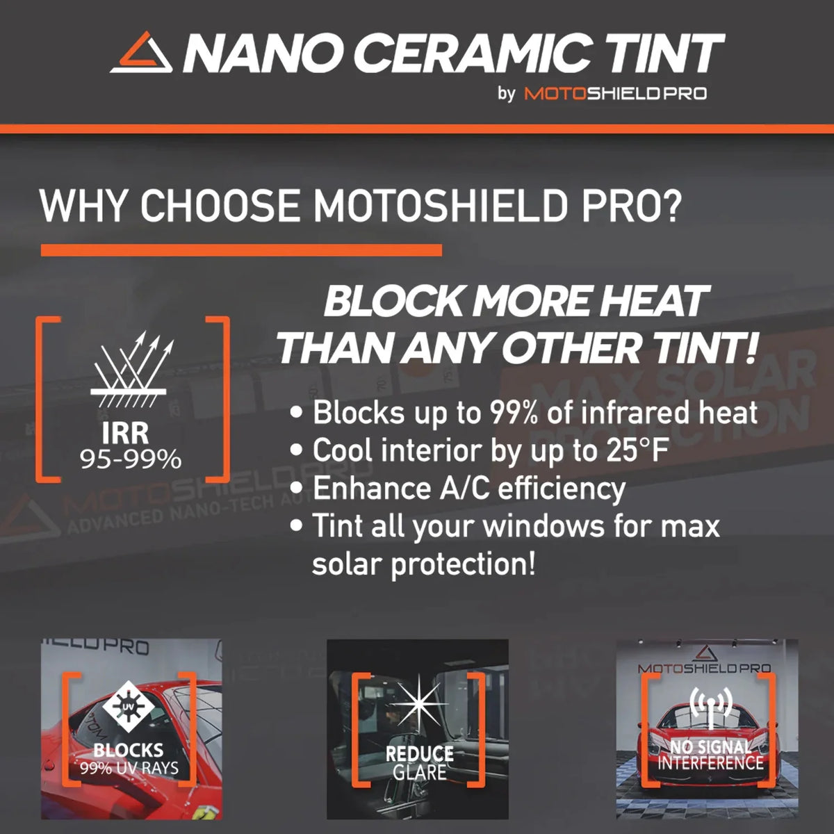 Precut Ceramic Window Tint Film for 2014-2018 Chevrolet Silverado 1500 Crew Cab Front Windshield 50% L6205