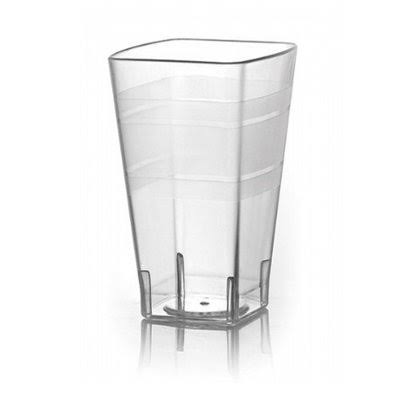 Clear Square Plastic Tumblers, Pack of 14 V643