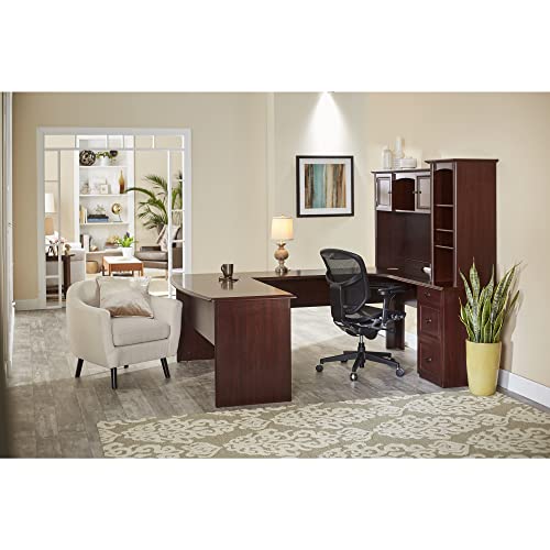 65"W U-Shaped Executive Corner Desk, Cherry F3689