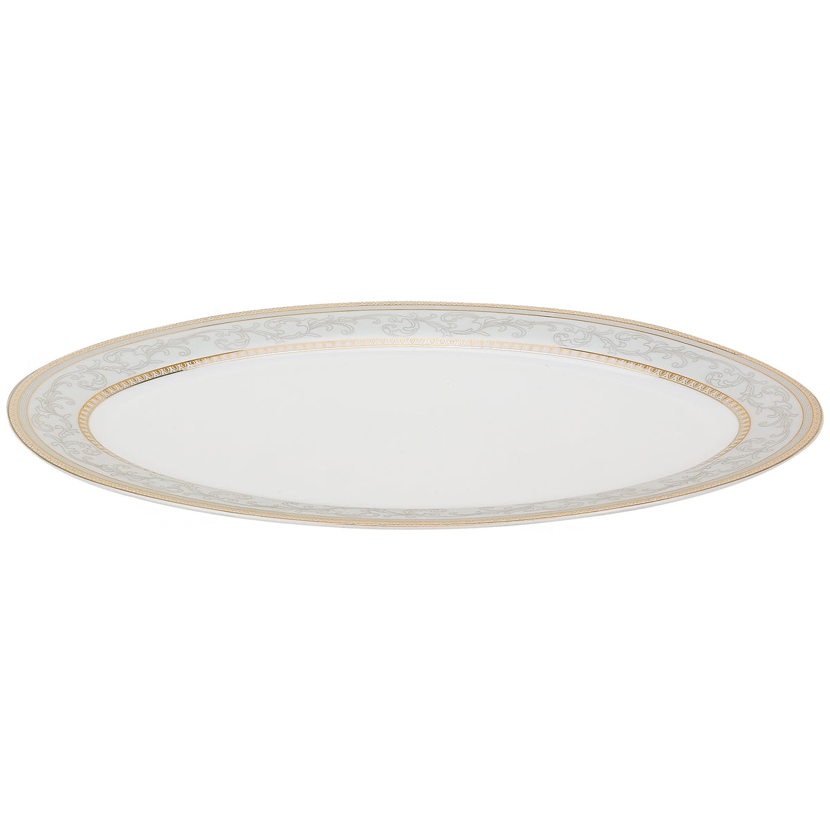 57-piece Porcelain Dinnerware Set with Gold Accent A731415