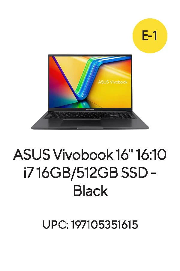 16” Intel Core i7 16GB 512GB Black Laptop G909865