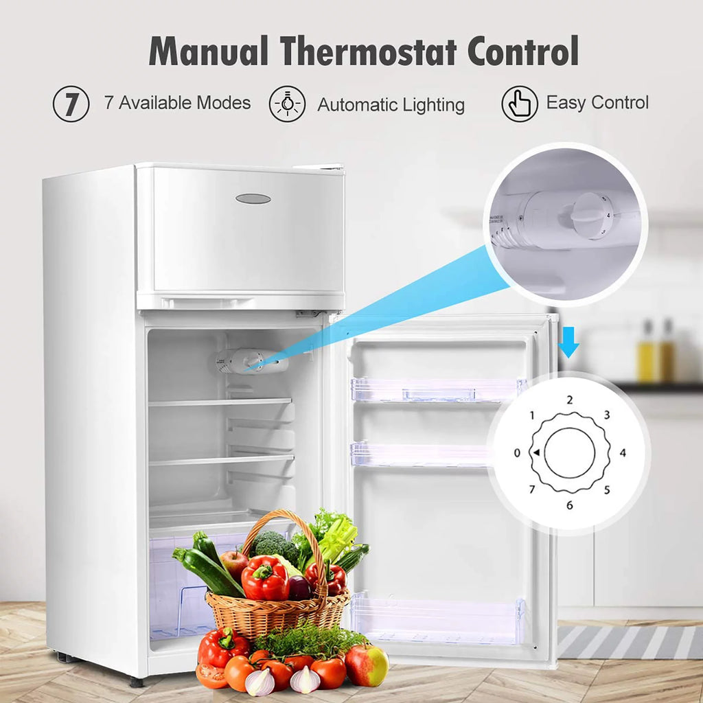 2 Doors 3.4 cu ft. Compact Mini Refrigerator Freezer A83244