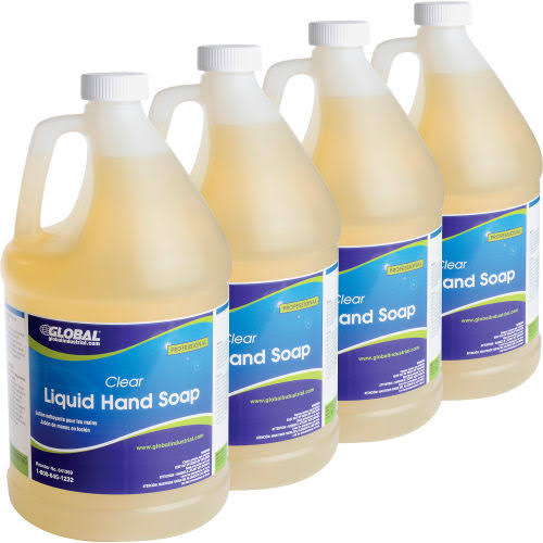 Clear Liquid Hand Soap - Case of Four 1 Gallon Bottles N47748