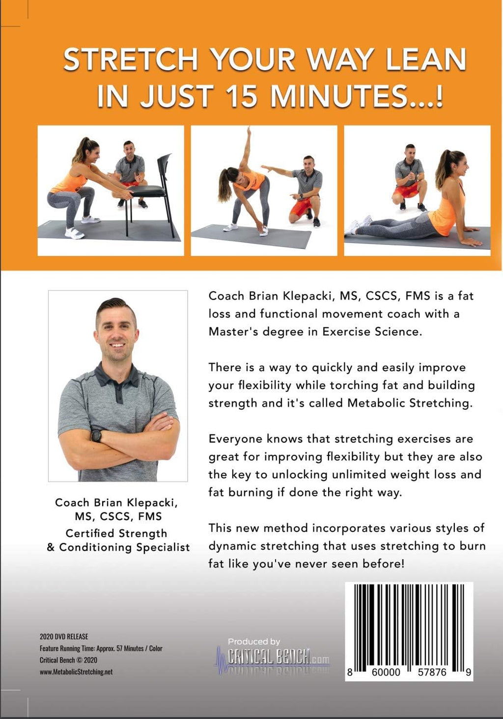 Metabolic Stretching Workout DVD Y6641
