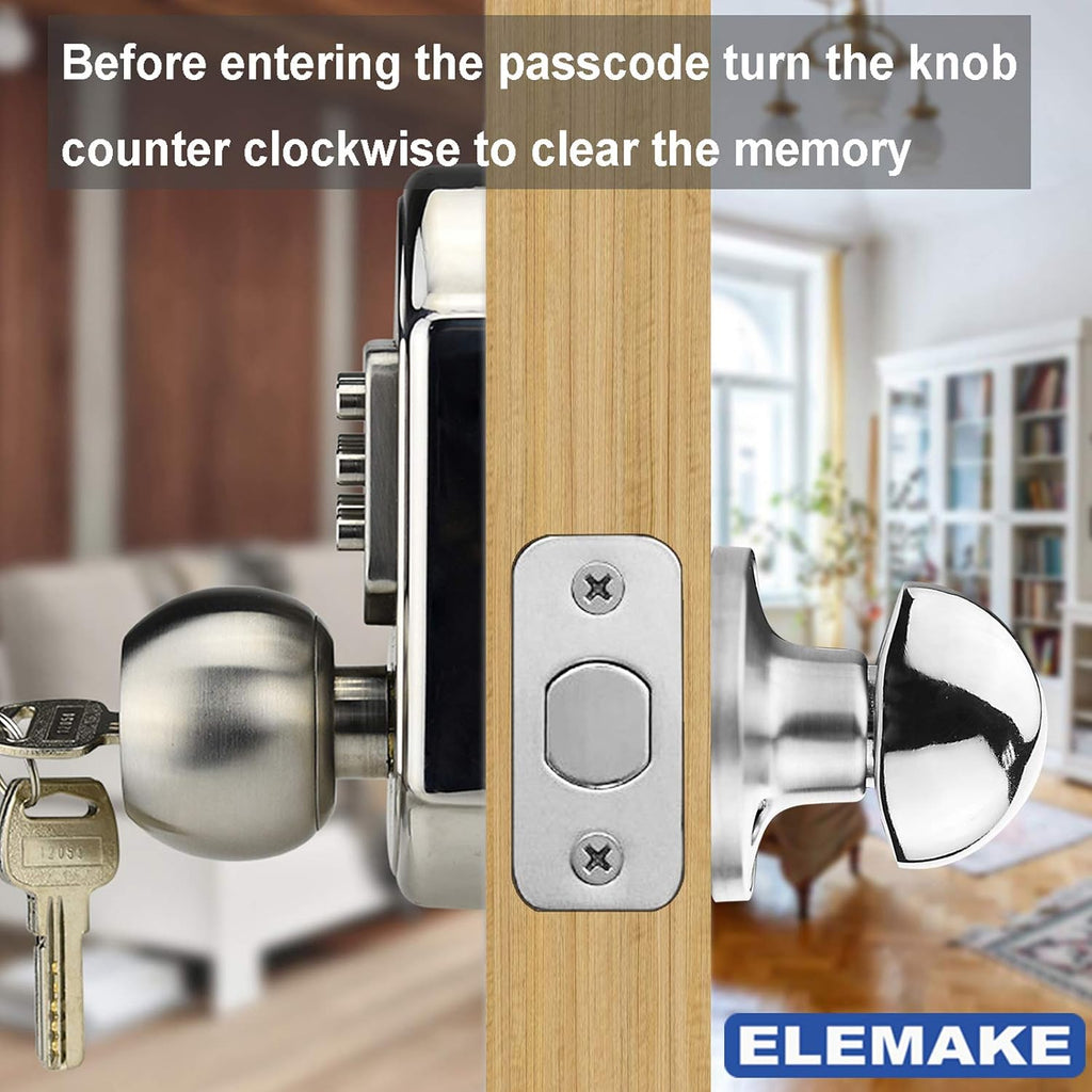 Keyless Entry Door Lock Keypad Stainless Steel 304 W73231