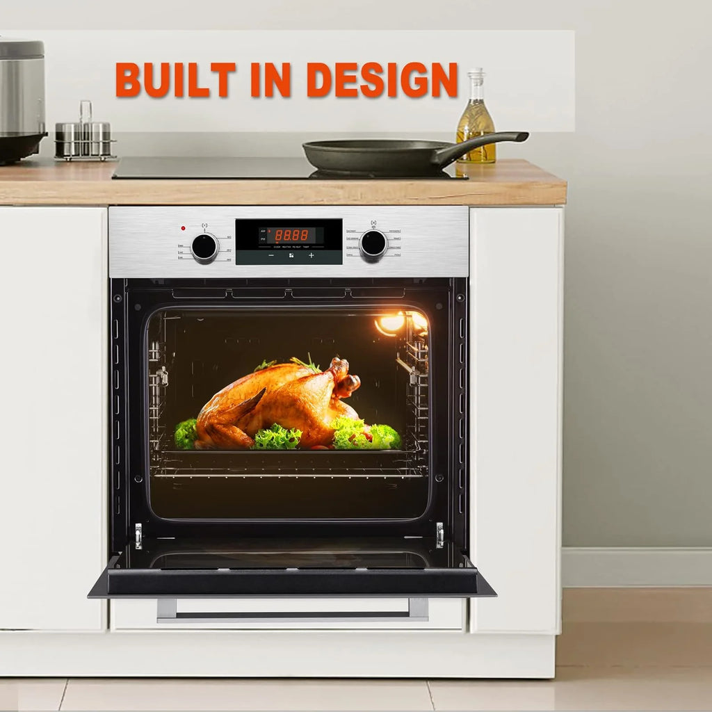 Built-in Electric Wall Oven, 24" Single Wall Oven, Stainless Steel Q969651