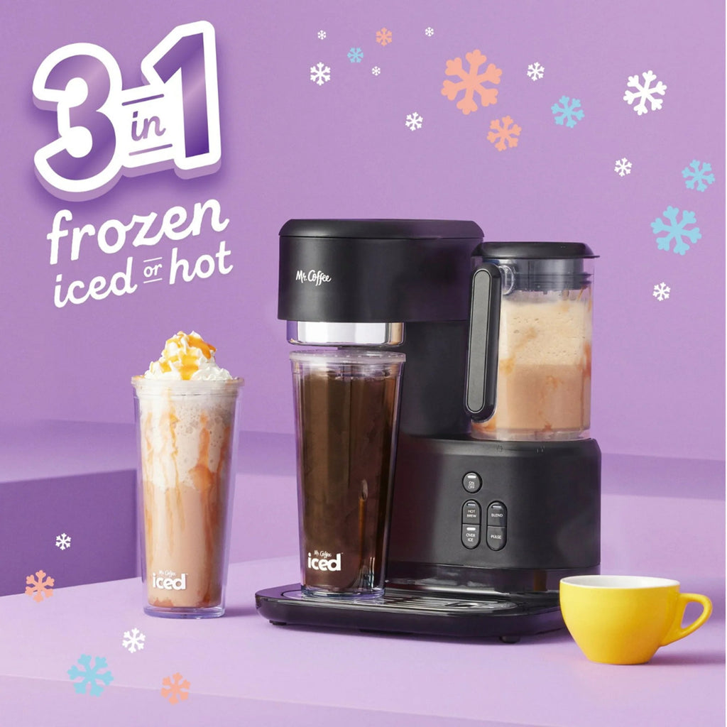 Single-Serve Iced and Hot Coffee Maker & Blender with 2 Tumblers A904573