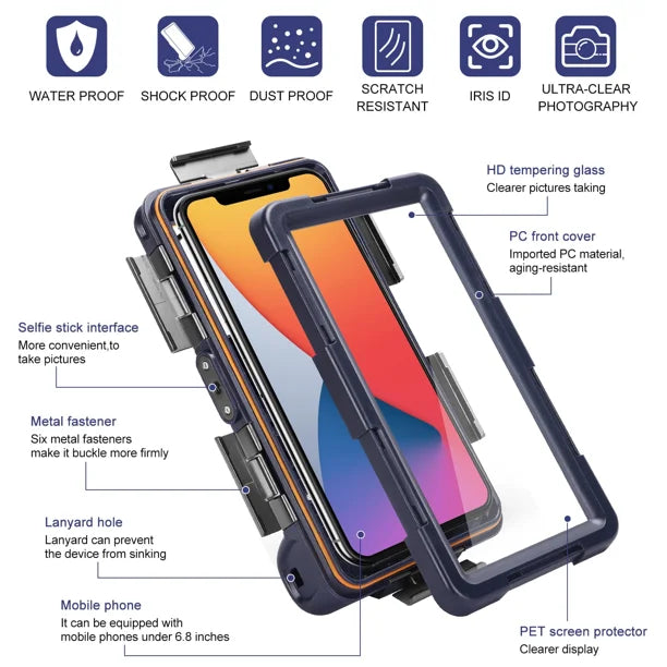 Waterproof Protective Case for ZTE Blade 20 Pro 5G and Phones Up to 6.9 Inch C682
