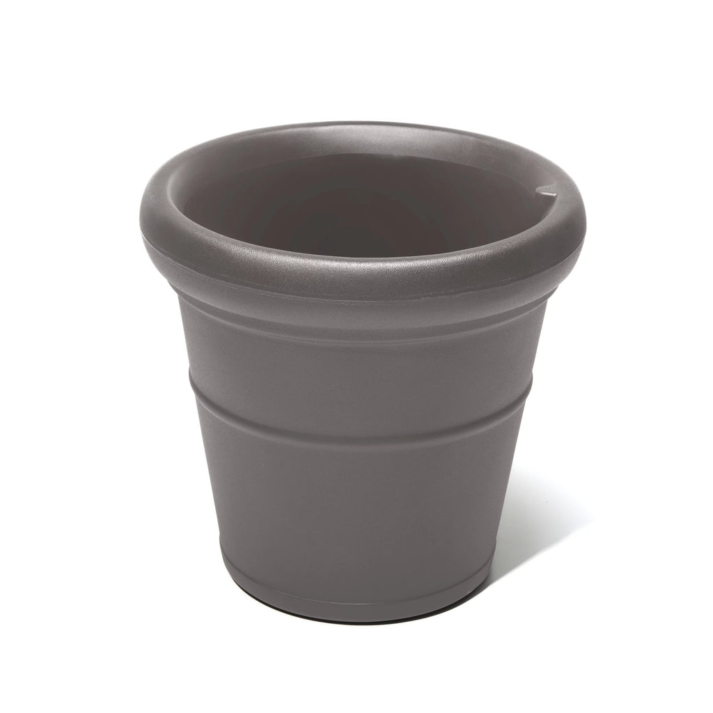 Dark Cedar Round Indoor Outdoor Plastic Flower Planter E278