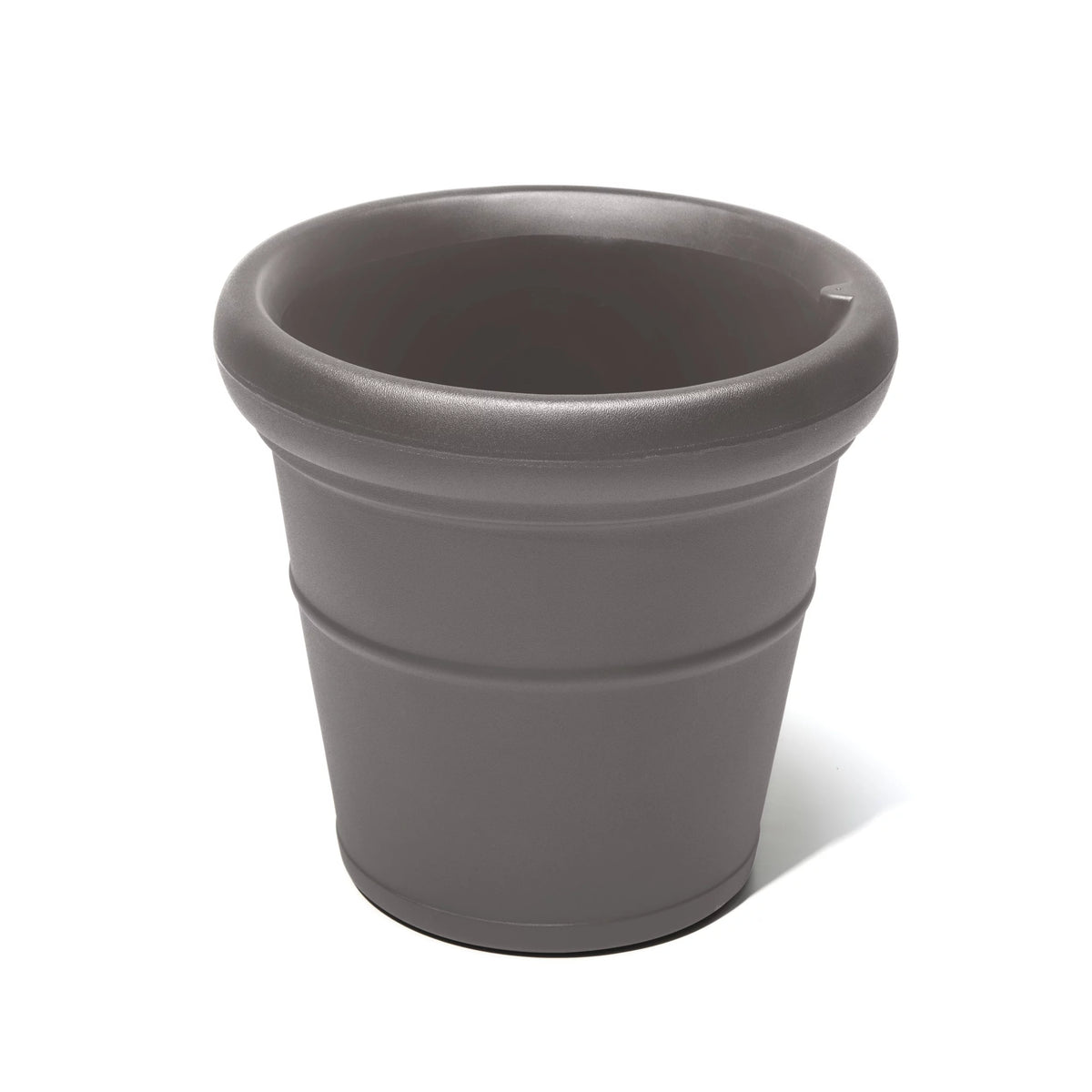 Dark Cedar Round Indoor Outdoor Plastic Flower Planter E278