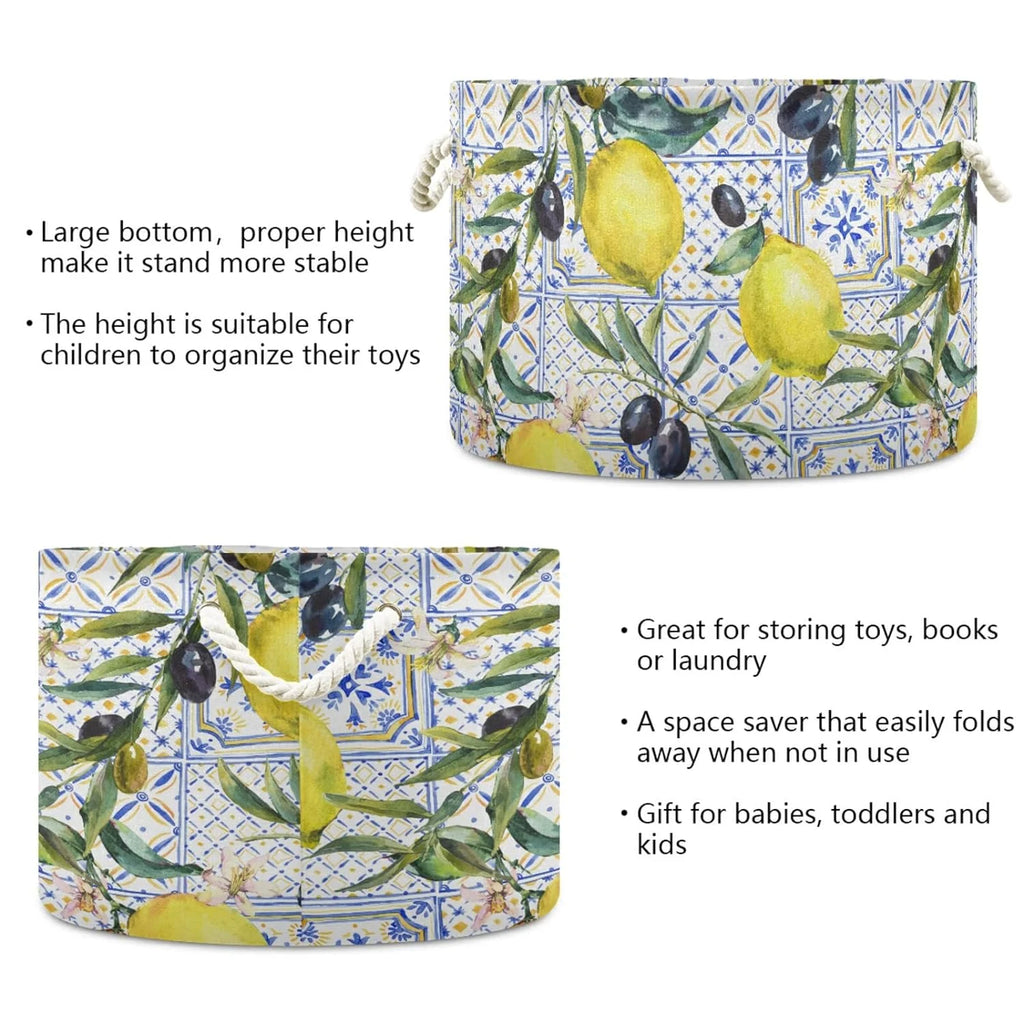 Collapsible Storage Basket with Handle, 20x20x14 in Z124