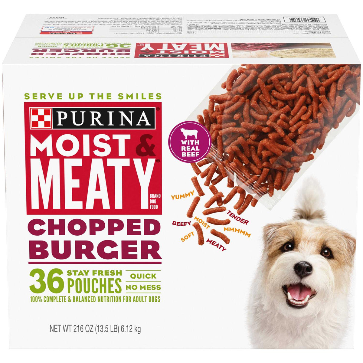Moist & Meaty Chopped Burger Dog Food U280