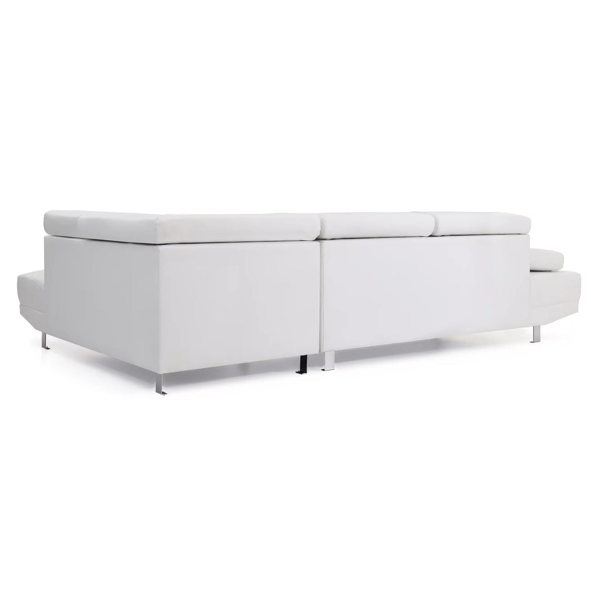 White Faux Leather Sectional Z748