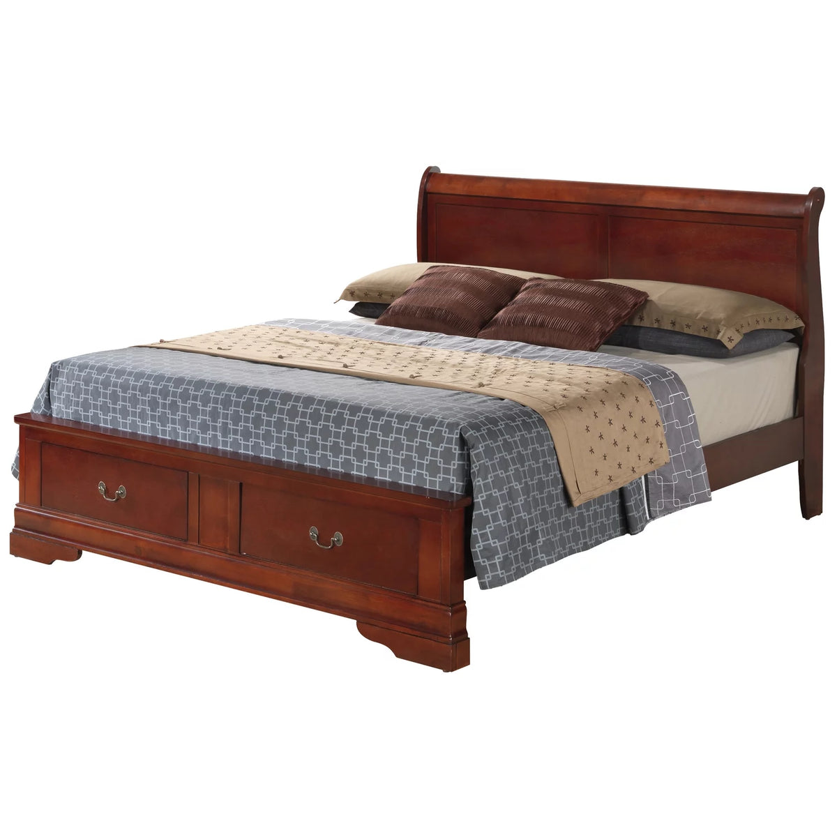 Queen Storage Bed Cherry Z24169