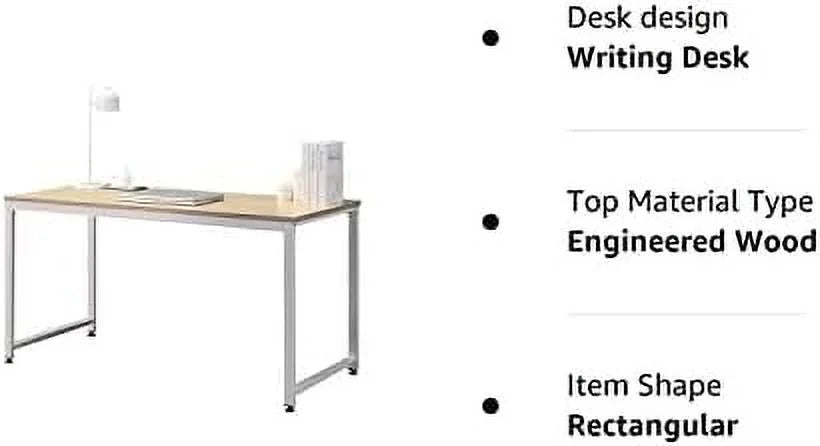 55.1" Computer Writing Desk with Metal Frame V134