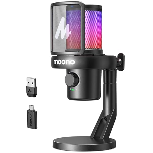 Wireless Microphone with 3-Level Noise Cancellation USB Mic Z940