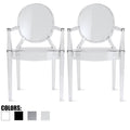 Clear Plastic Dining Chairs Set of 2 U16885