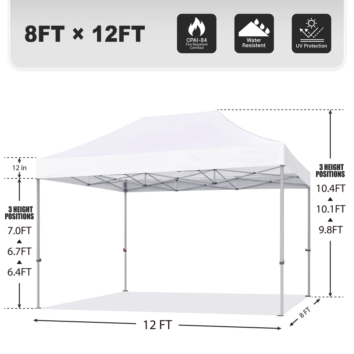 8x12 Pop up Canopy Tent F311915