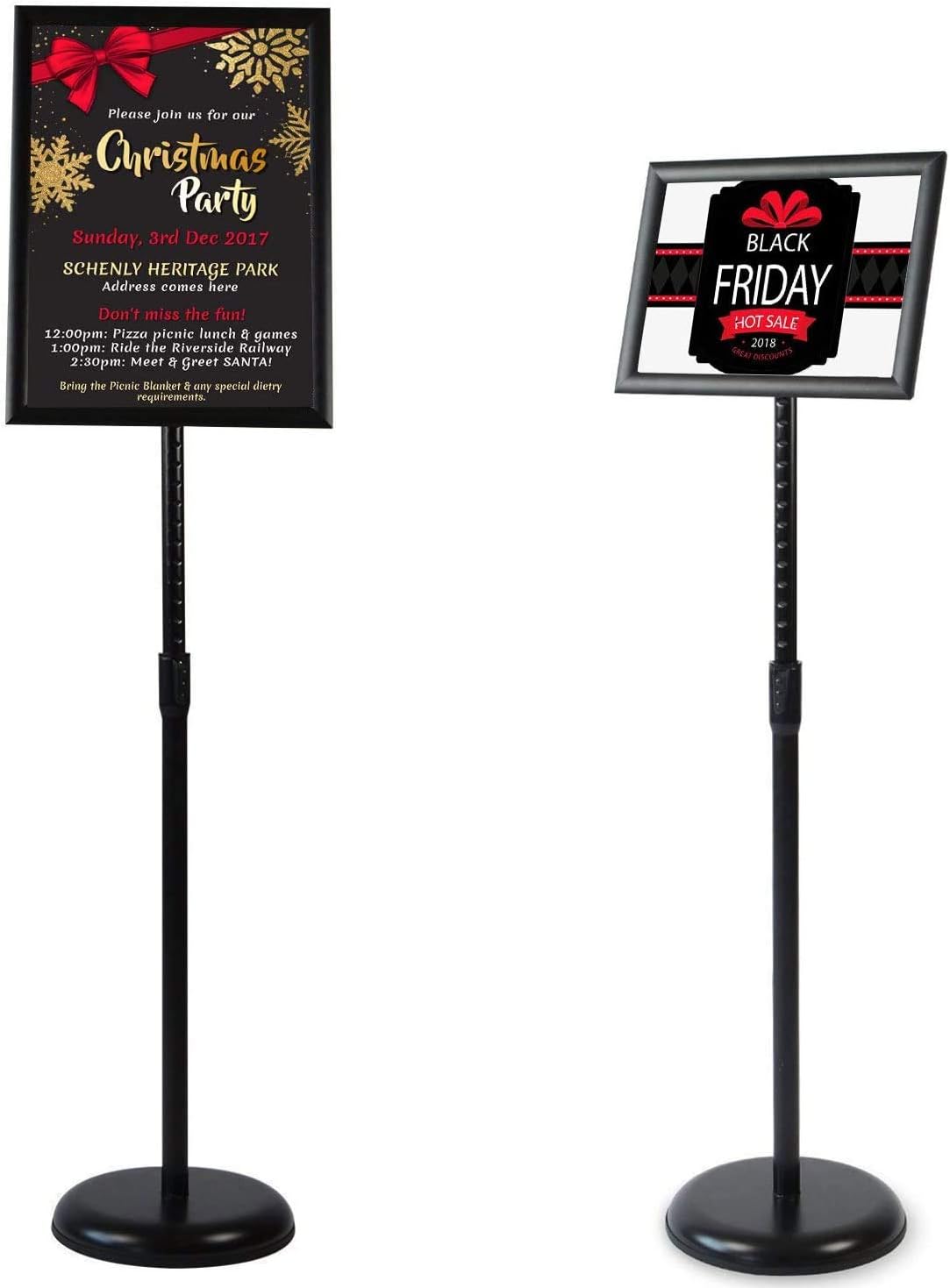 6 Pack Aluminum Floor Standing Sign Holder Stand N9689