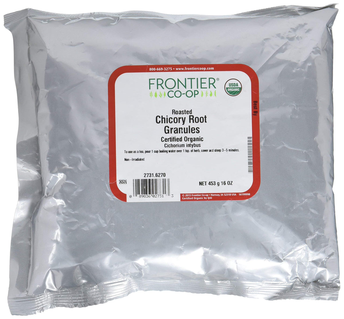 Organic Roasted Chicory Root Granules 1lb Pack of 2 K274