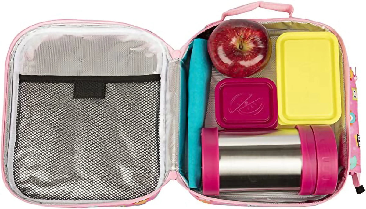 (2 pack) Insulated Lunch Box Tote with Snack Pocket and Water Bottle Holder X503