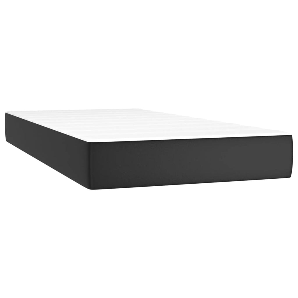 Black Faux Leather Pocket Spring Bed L216240