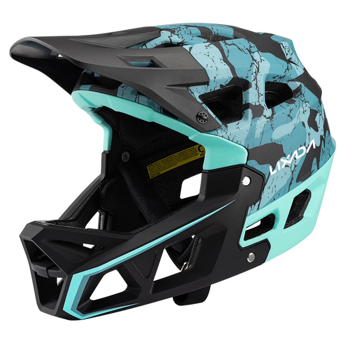 Full Face MTB Helmet with Visor, 59 61cm Head Circumference A530