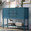 Green Wood Console Sofa Table with Drawers and Open Shelf V98213