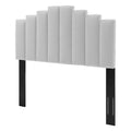 Twin Size Velvet Light Grey Headboard W955