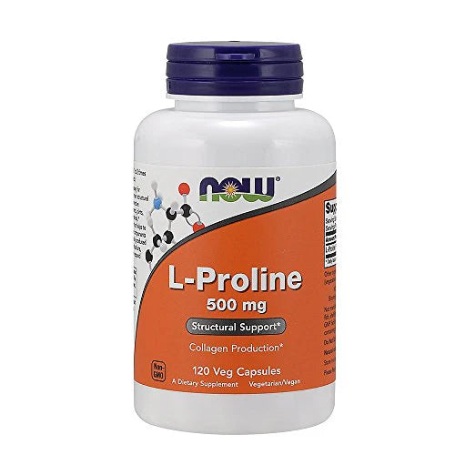 L-Proline 500mg Veg-Capsules 120-Count Pack of 2 F41325