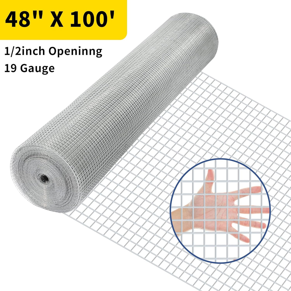 Galvanized Wire Mesh 48inx100ft 19 Gauge P826