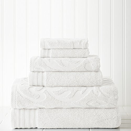 6-Piece 100% Combed Cotton Towel Set Soft Jade B889
