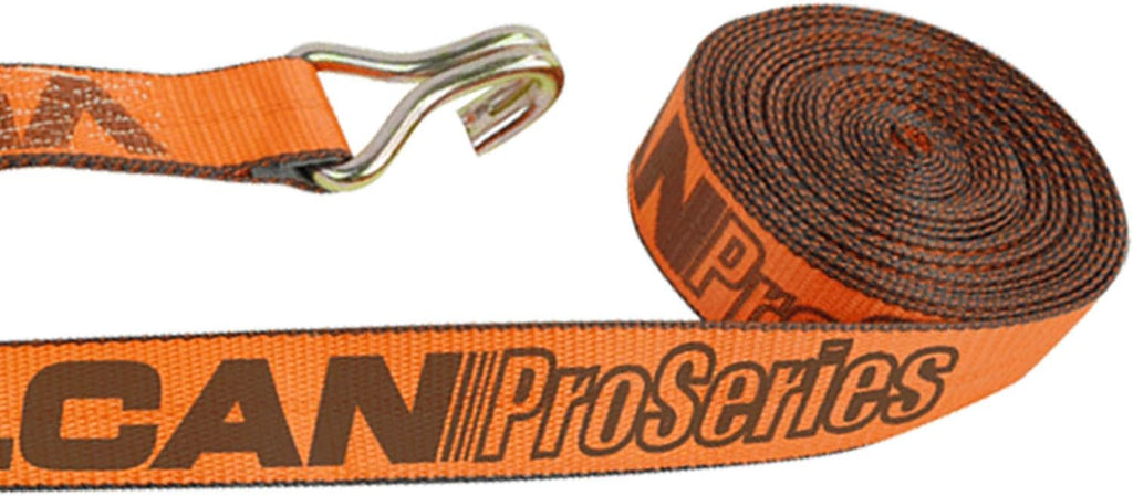 Ratchet Strap with Wire Hooks, 2 Inch x 27 Foot, 3,300 Pound Safe Working Load, Pack of 2 L9432