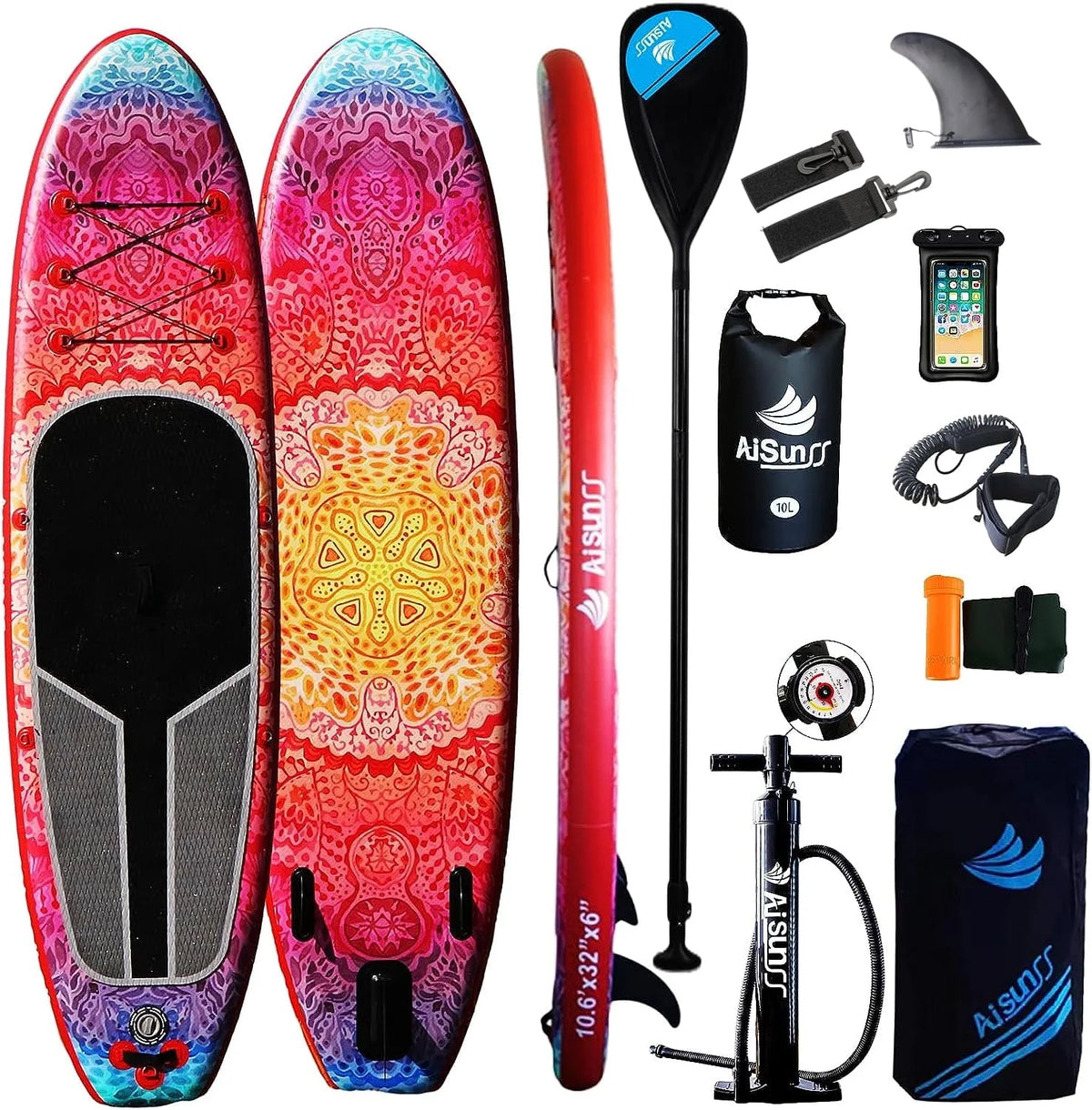10ft Inflatable Stand up Paddle Board with Backpack Q3176