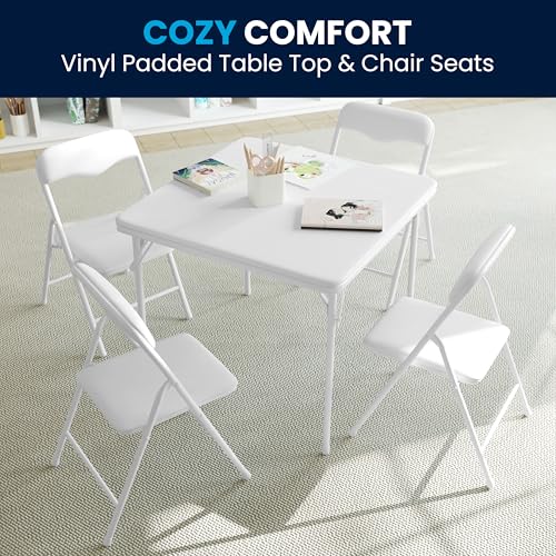 Kids 3-Piece Folding Square Table and Chairs Set N123