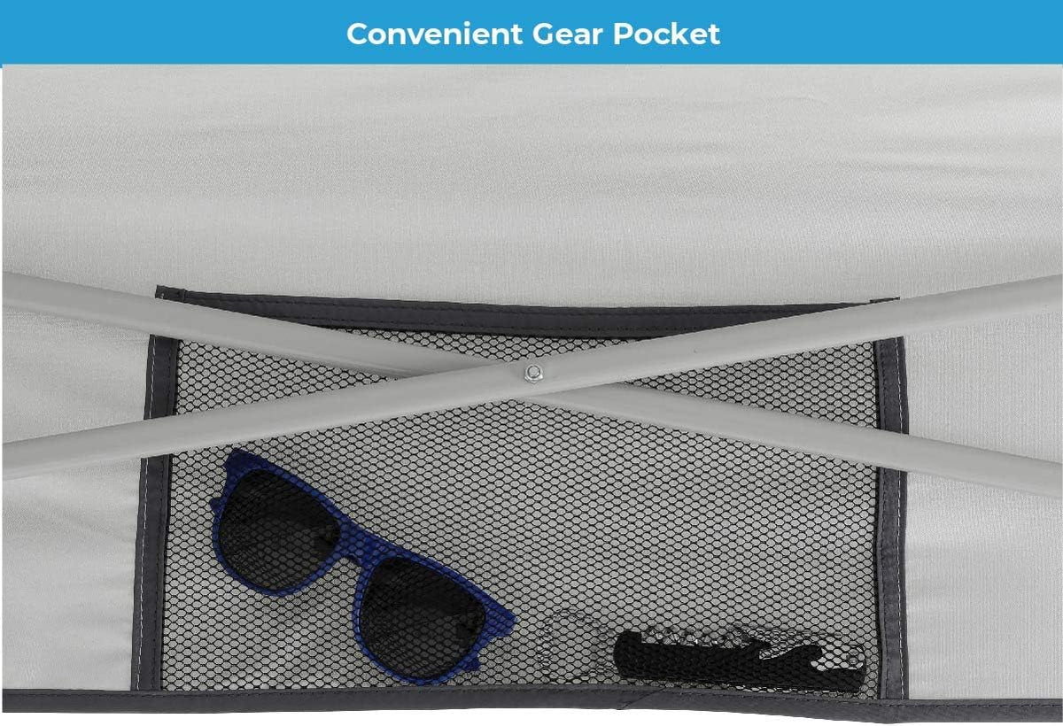 Gray 8 ft x 8 ft Straight Leg Canopy Tent with Carry Bag H918852